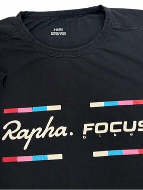 Rapha Shirt Mens XL Black Focus Biking Cycling Short Sleeve Performance Stretch